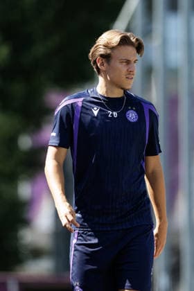 SOCCER - UEFA ECL, A.Wien vs Liepaja VIENNA,AUSTRIA,29.JUL.26 - SOCCER - UEFA Conference League, qualification, Austria Wien vs FK Liepaja, preview, training A.Wien. Image shows Julian Hettwer (A.Wien).  GEPAxpictures xArminxRauthner