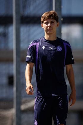 SOCCER - UEFA ECL, A.Wien vs Liepaja VIENNA,AUSTRIA,29.JUL.26 - SOCCER - UEFA Conference League, qualification, Austria Wien vs FK Liepaja, preview, training A.Wien. Image shows Hasan Deshishku (A.Wien).  GEPAxpictures xArminxRauthner