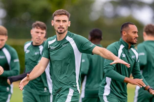 Warren O Hora of Hibernian during a training session ahead of the clash with KF Malisheva Hibernian Training, Football, Hibernian Training Centre, Edinburgh, Scotland, UK - 29 Jul 2026Edinburgh Hibernian Training Centre Scotland United Kingdom EDITORIAL USE ONLY No use with unauthorised audio, video, data, fixture lists, club league logos or live services. Online in-match use limited to 120 images, no video emulation. No use in betting, games or single club league player publications.  Copyright: xAlanxRennie Shutterstockx 17016053q