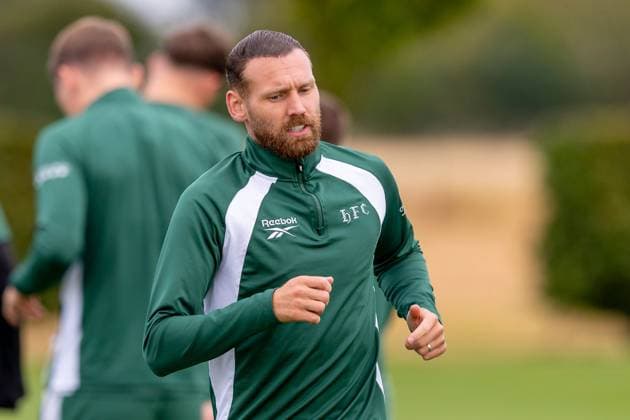 Martin Boyle of Hibernian during a training session ahead of the clash with KF Malisheva Hibernian Training, Football, Hibernian Training Centre, Edinburgh, Scotland, UK - 29 Jul 2026Edinburgh Hibernian Training Centre Scotland United Kingdom EDITORIAL USE ONLY No use with unauthorised audio, video, data, fixture lists, club league logos or live services. Online in-match use limited to 120 images, no video emulation. No use in betting, games or single club league player publications.  Copyright: xAlanxRennie Shutterstockx 17016053s