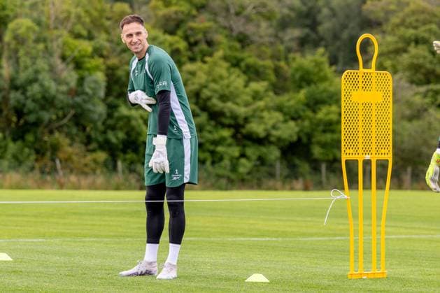 Raphael Sallinger of Hibernian during a training session ahead of the clash with KF Malisheva Hibernian Training, Football, Hibernian Training Centre, Edinburgh, Scotland, UK - 29 Jul 2026Edinburgh Hibernian Training Centre Scotland United Kingdom EDITORIAL USE ONLY No use with unauthorised audio, video, data, fixture lists, club league logos or live services. Online in-match use limited to 120 images, no video emulation. No use in betting, games or single club league player publications.  Copyright: xAlanxRennie Shutterstockx 17016053l