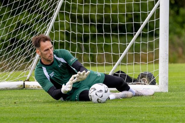 Raphael Sallinger of Hibernian during a training session ahead of the clash with KF Malisheva Hibernian Training, Football, Hibernian Training Centre, Edinburgh, Scotland, UK - 29 Jul 2026Edinburgh Hibernian Training Centre Scotland United Kingdom EDITORIAL USE ONLY No use with unauthorised audio, video, data, fixture lists, club league logos or live services. Online in-match use limited to 120 images, no video emulation. No use in betting, games or single club league player publications.  Copyright: xAlanxRennie Shutterstockx 17016053bb