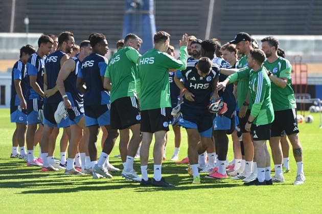Football, Bundesliga 1, FC Schalke 04, Training