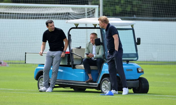 Sportdirektor Benjamin Weber, Geschäftsführer Dr. Peter Görlich, Kaderplaner Bastian Huber Fußball Fussball Saison 2026 2027 2.Bundesliga Herren DFL 29.07.2026 Training Hertha BSC Berlin DFL regulations prohibit any use of photographs as image sequences and or quasi-video. *** Sports Director Benjamin Weber, Managing Director Dr. Peter Görlich, Squad Planner Bastian Huber; Sports; Soccer; Soccer Season 2026–2027; 2. Bundesliga Men; DFL; July 29, 2026; Training; Hertha BSC Berlin; DFL regulations prohibit any use of photographs as image sequences and or quasi-video