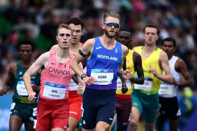 COM26 ATHLETICS, Josh Kerr of Scotland (centre) competes in the Men™s One Mile Round 1 heats during the Glasgow 2026 Commonwealth Games at EDF Scotstoun Stadium in Glasgow, Scotland, Wednesday, July 29, 2026. ( NO ARCHIVING, EDITORIAL USE ONLY Glasgow United Kingdom  Copyright: xJOELxCARRETTx 20260729139839227329