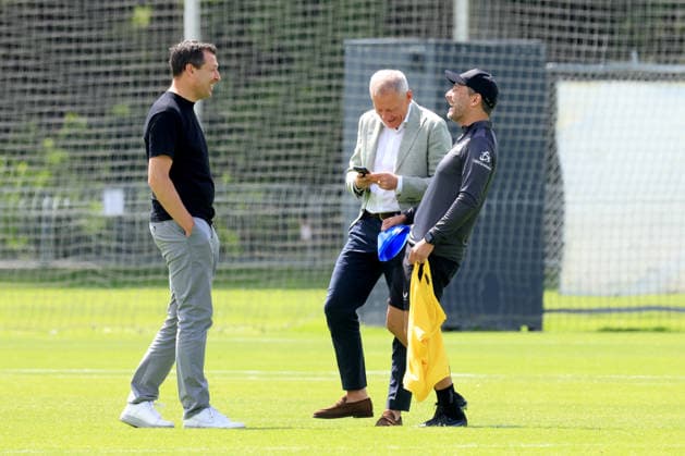 29.07.2026, DEU GER, Fussball , 2.Fussballbundesliga 2026 2027 (im Ligabetrieb zusätzlich: Spieltag, Saison 20xx 20xx), Berliner Olympiastadion, Hertha BSC, Training Dr. Peter Goerlich - Geschaeftsfuehrung, Cheftrainer Stefan Leitl (Hertha BSC Berlin), Benjamin Weber (Sportdirektor, Hertha BSC Berlin), 2. Liga: DFB DFL regulations prohibit any use of photographs as image sequences and or quasi-video) Nordphoto Berlin Sportforum Berlin Deutschland *** July 29, 2026, Germany, Soccer, 2026–2027 Bundesliga 2, additional matchday in the league schedule, 20xx–20xx season, Berlin Olympic Stadium, Hertha BSC, Training: Dr. Peter Goerlich (Managing Director), Head Coach Stefan Leitl (Hertha BSC Berlin), Benjamin Weber (Sports Director, Hertha BSC Berlin), 2nd Division; DFB and DFL regulations prohibit any use of photographs as image sequences and or quasi-video. Nordphoto Berlin, Sportforum Berlin, Germany Copyright: xNordphotox xEnglerx