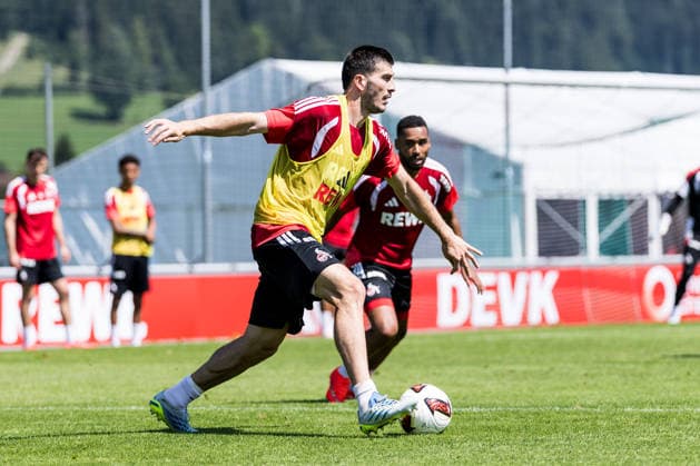 ST. JOHANN IN TIROL, AUSTRIA - JULY 29: Luka Lochoshvili (1. FC Koeln, 24) controls the ball during a training session at trainings camp in Kitzbuehel of season 2026 27 at Koasastadion on July 29, 2026 in St. Johann in Tirol, Austria. Austria Copyright: xSteffiexWunderlx