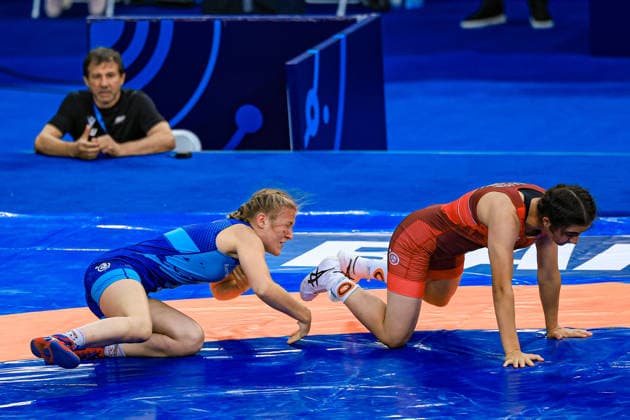 U17, U 17 Wrestling World Championships 57kg WW - Delia Gisler (SUI) df. Garatel Guliyeva (AZE) *** U17 Wrestling World Championships, 57 kg WW: Delia Gisler (SUI) def. Garatel Guliyeva (AZE) Copyright: xUnitedxWorldxWrestlingx xAmirrezx UWW-U17-WC-BAKU-2026