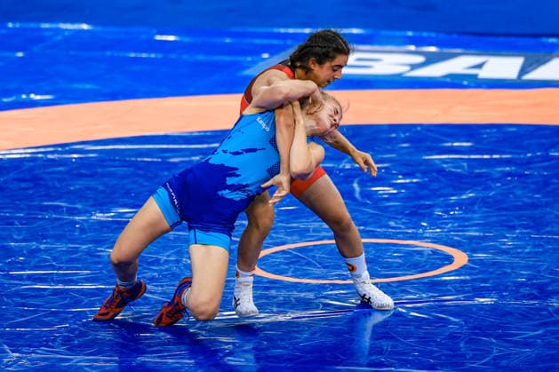 U17, U 17 Wrestling World Championships 57kg WW - Delia Gisler (SUI) df. Garatel Guliyeva (AZE) *** U17 Wrestling World Championships, 57 kg, WW: Delia Gisler (SUI) def. Garatel Guliyeva (AZE) Copyright: xUnitedxWorldxWrestlingx xAmirrezx UWW-U17-WC-BAKU-2026