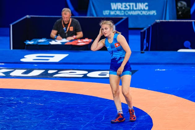 U17, U 17 Wrestling World Championships 57kg WW - Delia Gisler (SUI) *** U17 Wrestling World Championships, 57 kg, WW: Delia Gisler (SUI) Copyright: xUnitedxWorldxWrestlingx xAmirrezx UWW-U17-WC-BAKU-2026