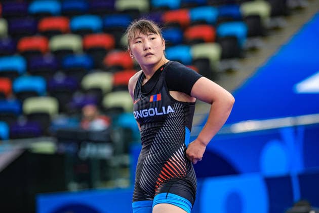 U17, U 17 Wrestling World Championships 65kg WW - Ariunzul Boldbaatar (MGL) *** U17 Wrestling World Championships, 65 kg, WW: Ariunzul Boldbaatar, MGL Copyright: xUnitedxWorldxWrestlingx xAmirrezx UWW-U17-WC-BAKU-2026