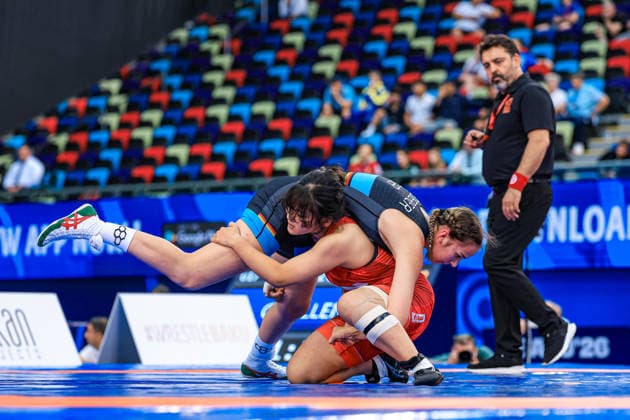 U17, U 17 Wrestling World Championships 73kg WW - Lyra Lederer (GER) df. Tsukasa Komada (JPN) *** U17 Wrestling World Championships, 73 kg WW: Lyra Lederer (GER) def. Tsukasa Komada (JPN) Copyright: xUnitedxWorldxWrestlingx xAmirrezx UWW-U17-WC-BAKU-2026