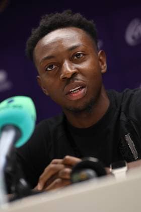 Anderlecht s Marco Kana pictured during a press conference, PK, Pressekonferenz of Belgian RSC Anderlecht, Wednesday 29 July 2026 in Brussels, in preparations of the second leg of the second qualifying round for the UEFA Europa League against Swedish Hammarby IF. VIRGINIExLEFOUR  x182304149x