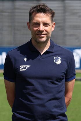 23.07.2026, xrekx, Fussball 1.Bundesliga, TSG 1899 Hoffenheim - Fototermin Saison 2026 27 v.l. Peter Geigle Medizinischer Leiter Physiotherapie (TSG Hoffenheim) (DFL DFB REGULATIONS PROHIBIT ANY USE OF PHOTOGRAPHS as IMAGE SEQUENCES and or QUASI-VIDEO) Sinsheim *** July 23, 2026, xrekx, Soccer, Bundesliga 1, TSG 1899 Hoffenheim Photo Session, 2026–27 Season, from left: Peter Geigle, Head of Physical Therapy at TSG Hoffenheim. DFL and DFB regulations prohibit any use of photographs as image sequences and or quasi-video. Sinsheim