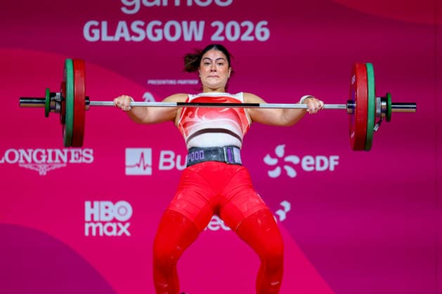 RECORD DATE NOT STATED 29th July 2026; Glasgow, Scotland; 2026 Commonwealth Games, Day Seven; Womens 77kg Weightlifting, Isabella Brown (ENG) in the snatch RogerxEvans