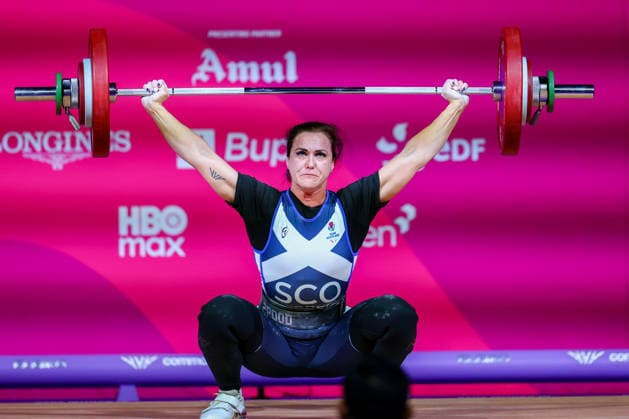 RECORD DATE NOT STATED 29th July 2026; Glasgow, Scotland; 2026 Commonwealth Games, Day Seven; Womens 77kg Weightlifting, Agata Herbert (SCO ) in the snatch RogerxEvans