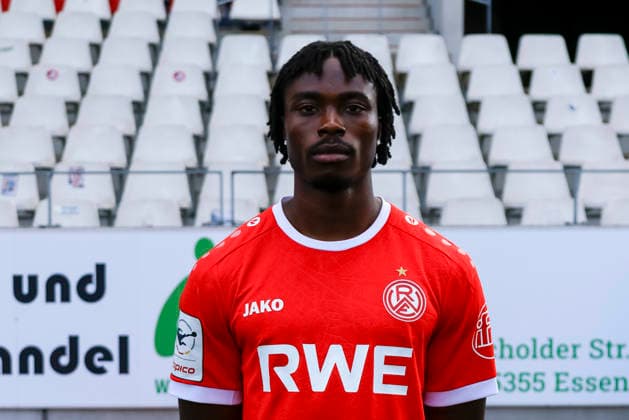 Dickson Abiama; Rot-Weiss Essen; 3.Liga, Porträttermin 2026 2027 *** Dickson Abiama, Rot-Weiss Essen, 3. Liga, Photo Shoot 2026–2027