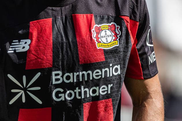 Testspiel: Bayer 04 Leverkusen - KRC Genk; 29.07.2026 Symbolfoto, Logo von Bayer 04 Leverkusen auf dem Trikot. Testspiel: Bayer 04 Leverkusen - KRC Genk; Ulrich-Haberland-Stadion, Leverkusen; 29.07.2026 *** Friendly Match: Bayer 04 Leverkusen vs. KRC Genk, July 29, 2026. Stock photo showing the Bayer 04 Leverkusen logo on the jersey. Friendly Match: Bayer 04 Leverkusen vs. KRC Genk, Ulrich Haberland Stadium, Leverkusen, July 29, 2026 Copyright: xBEAUTIFULxSPORTS Buriakovx