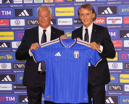 Claudio Ranieri Roberto Mancini during press conference, PK, Pressekonferenz to present new coach Roberto Mancini and new technical director Claudio Ranieri at the Rome s, Italy - Wednesday July 29, 2026 - Soccer ( Photo by Alfredo Falcone LaPresse )  Copyright: xAlfredoxFalcone LaPressex