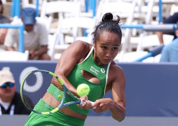 July 29, 2026, Washington, Illinois, USA: LEYLAH FERNANDEZ of Canada during the match against A. Eala of of Phillipines in the second round of Mubadala Washington DC, USA. Washington USA - ZUMAc278 20260729_zsp_c278_025 Copyright: xMarcinxCholewinskix