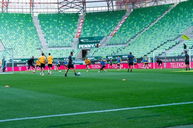 Budapest , 29-07-2026 , Groupama Arena , season 2026 2027 , UEFA Europa League play-off football , training FC Twente , picture shows training Training Twente in Budapest  x205309409x Copyright: