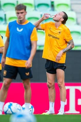 Budapest , 29-07-2026 , Groupama Arena , season 2026 2027 , UEFA Europa League play-off football , training FC Twente , picture shows FC Twente player Wout Weghorst Training Twente in Budapest  x205309484x Copyright: