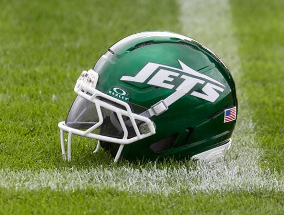 A New York Jets helmet during training camp at the Atlantic Health Jets Training Center, Florham Park, New Jersey. CSM Florham Park United States - ZUMAc04_ 20260729_zma_c04_004 Copyright: xDuncanxWilliamsx