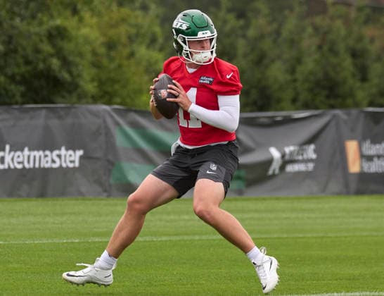 New York Jets quarterback Bailey Zappe (11) during training camp at the Atlantic Health Jets Training Center, Florham Park, New Jersey. CSM Florham Park United States - ZUMAc04_ 20260729_zma_c04_013 Copyright: xDuncanxWilliamsx