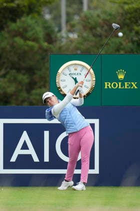 LYTHAM, ENGLAND - JULY 29: Melanie Green (USA) plays from the fifteenth tee during Practice at the 50th AIG Women™s Open Championship at the Royal Lytham and St Anne™s Golf Club, Lytham on July 29, 2026 in Lancashire, England The 50th AIG Women™s Open Championship