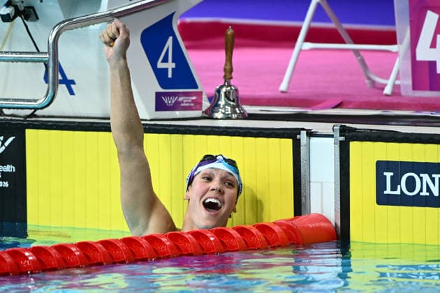 Glasgow 2026 Commonwealth Games Picture by Olly Hassell SWpix.com - 29 07 2026 - Glasgow 2026 Commonwealth Games - Swimming and Para Swimming - Tollcross International Swimming, Glasgow, Scotland - Women s 200m Breaststroke Final - Angharad Evans of Scotland wins the Women s 200m Breaststroke Final Copyright: x xSWpix.comx(t axPhotographyxHubxLtd)xOllyxHassell SWpix.comx SWP-3419-0031