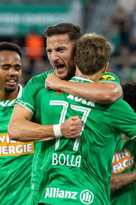 SOCCER - UEFA ECL, Rapid vs Coloma VIENNA,AUSTRIA,29.JUL.26 - SOCCER - UEFA Conference League, qualification, SK Rapid Wien vs FC Santa Coloma. Image shows the rejoicing of Ercan Kara (Rapid).  GEPAxpictures xPhilippxBrem