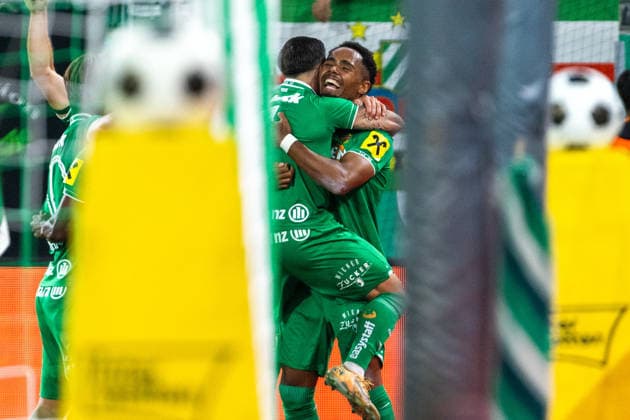 SOCCER - UEFA ECL, Rapid vs Coloma VIENNA,AUSTRIA,29.JUL.26 - SOCCER - UEFA Conference League, qualification, SK Rapid Wien vs FC Santa Coloma. Image shows the rejociing of Petter Nosa Dahl (Rapid).  GEPAxpictures xPhilippxBrem