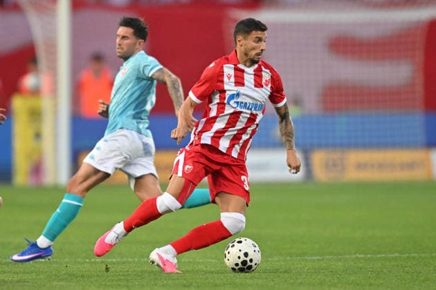 CRVENA ZVEZDA vs LARNE NORTHERN IRLAND RADE KRUNIC football Crvena zvezda vs Larne Northern Irland during UEFA Champions league qualification match at Rajko Mitic stadium, Belgrade 29.07.2026 Foto: FOOTBALL, CRVENA ZVEZDA, RED STAR, UEFA CHAMPIONS LEAGUE QUALIFICATIONS, LARNE NORTHERN IRLAND Belgrade Rajko Mitic stadium Serbia Copyright: xMarkoxMetlasx xMNxPressx