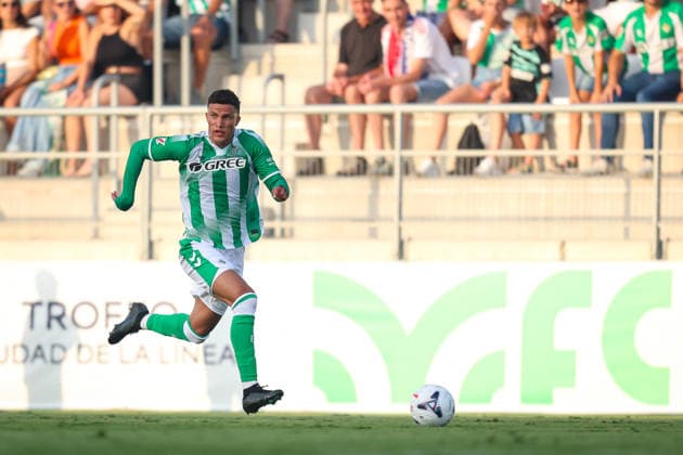 ESP preseason: Real Betis v Olympique the Lion. Nelson Deossa of Real Betis during a preseason friendly match between Real Betis v Olympique., played Municipal Stadium of La Linea in Cadiz on July 29, 2026. Cadiz Spain Soccer *** ESP Preseason: Real Betis vs. Olympique — Nelson Deossa of Real Betis during a preseason friendly match between Real Betis and Olympique, played at the Municipal Stadium of La Línea in Cádiz on July 29, 2026. Cádiz, Spain. Soccer Copyright: xRafaelxRomanx xAgenciaxLOFx