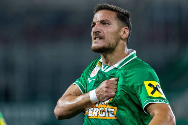 SOCCER - UEFA ECL, Rapid vs Coloma VIENNA,AUSTRIA,29.JUL.26 - SOCCER - UEFA Conference League, qualification, SK Rapid Wien vs FC Santa Coloma. Image shows the rejoicing of Ercan Kara (Rapid).  GEPAxpictures xPhilippxBrem