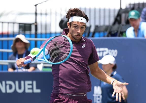 July 29, 2026, Washington, Illinois, USA: LORENZO MUSETTI of Italy during the match against A. Vukic of of Australia in the second round of Mubadala Washington DC, USA. Washington USA - ZUMAc278 20260729_zsp_c278_028 Copyright: xMarcinxCholewinskix
