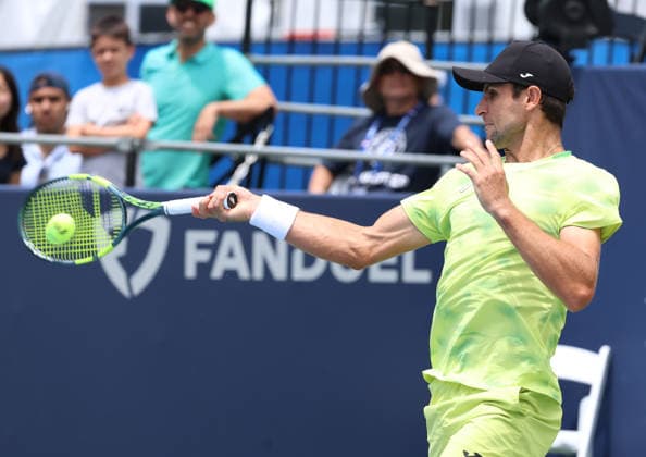 July 29, 2026, Washington, Illinois, USA: ALEKSANDAR VUKIC of Australia during the match against L. Musetti of Italy in the second round of Mubadala Washington DC, USA. Washington USA - ZUMAc278 20260729_zsp_c278_034 Copyright: xMarcinxCholewinskix