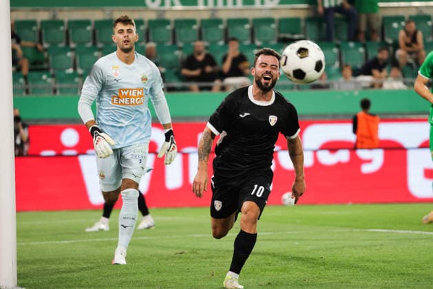 SOCCER - UEFA ECL, Rapid vs Coloma VIENNA,AUSTRIA,29.JUL.26 - SOCCER - UEFA Conference League, qualification, SK Rapid Wien vs FC Santa Coloma. Image shows the disappointment of Guillaume Lopez (Coloma).  GEPAxpictures xDavidxBitzan