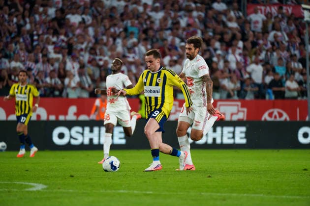 Kerem Akturkoglu seen during UEFA Champions League 26 27 2nd qualifying round 2st leg match between teams of Gornik Zabrze and Fenerbahce SK (Lukasz Germaniuk Ball Raw Images) Zabrze Arena Zabrze Poland Copyright: xLukaszxGermaniukx 260726WSZ-89