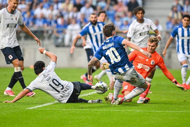 PoznaÅ 29.07.2026. Football UEFA Champions League Qualifying Second Round. Season 2026 2027 match between Lech Poznan and Aarhus GF in Poznan, Poland --- Liga Mistrzow druga runda eliminacji sezon 2026 2027 mecz Lech PoznaÅ - Aarhus GF Persons Shown : Eric Kahl Patrik Walemark Mads Hedenstad Fot. Antoni Dec Arena Akcji NEWSPIX.PL --- newspix.pl 