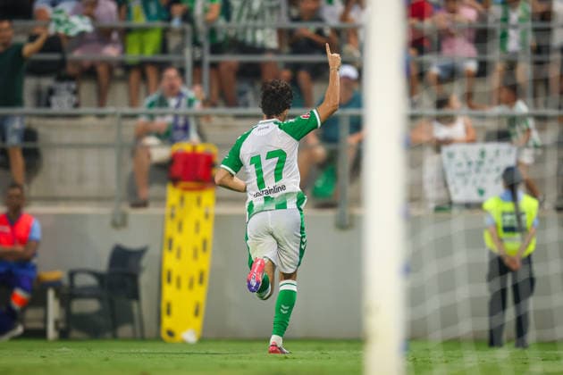 ESP preseason: Real Betis v Olympique the Lion. Rodrigo Riquelme Roro celebrates after scoring a goal during a preseason friendly match between Real Betis v Olympique., played Municipal Stadium of La Linea in Cadiz on July 29, 2026. Cadiz Spain Soccer *** ESP Preseason: Real Betis vs. Olympique—Rodrigo Roro Riquelme celebrates after scoring a goal during a preseason friendly match between Real Betis and Olympique, played at the Municipal Stadium of La Línea in Cádiz on July 29, 2026. Cádiz, Spain. Soccer Copyright: xRafaelxRomanx xAgenciaxLOFx