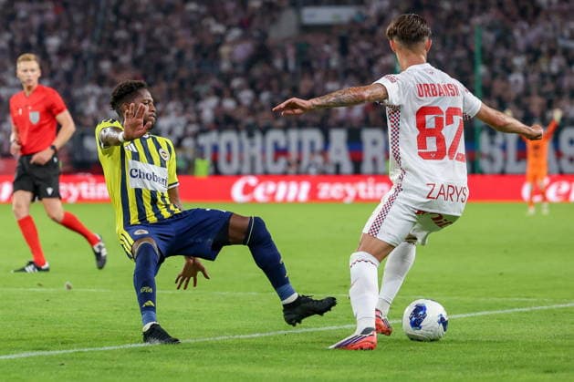 Zabrze 29.07.2026. Football UEFA Champions League match between Gornik Zabrze and Fenerbahce SK in Zabrze, Poland on July 29, 2026 --- Mecz pilka nozna UEFA Champions League pomiedzy Gornik Zabrze a Fenerbahce SK w Zabrzu, Polska 29 lipca 2026 Persons Shown: Kacper Urbanski Fot. Michal Gaciarz Arena Akcji NEWSPIX.PL --- newspix.pl 