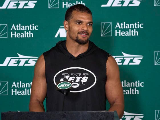 New York Jets safety Minkah Fitzpatrick (29) during press conference, PK, Pressekonferenz during training camp at the Atlantic Health Jets Training Center, Florham Park, New Jersey. CSM Florham Park United States - ZUMAc04_ 20260729_zma_c04_022 Copyright: xDuncanxWilliamsx