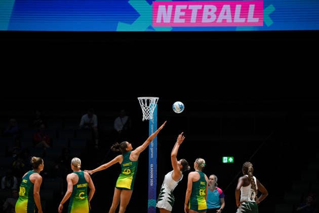 COM26 NETBALL, General view of play during the Preliminary Round Pool A match between Australia and South Africa of the Glasgow 2026 Commonwealth Games at The Hydro in Glasgow, Scotland, Wednesday, July 29, 2026. ( NO ARCHIVING, EDITORIAL USE ONLY Glasgow Scotland United Kingdom  Copyright: xLUKASxCOCHx 20260730199869408967