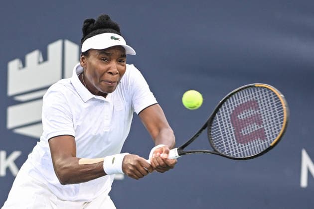 July 29, 2026, Washington, D.C, U.S: VENUS WILLIAMS hits a backhand during her doubles match at the Rock Creek Tennis Center. Tennis 2026 - Mubadala Open  - ZUMAg196 20260729_zap_g196_019 Copyright: xKylexGustafsonx