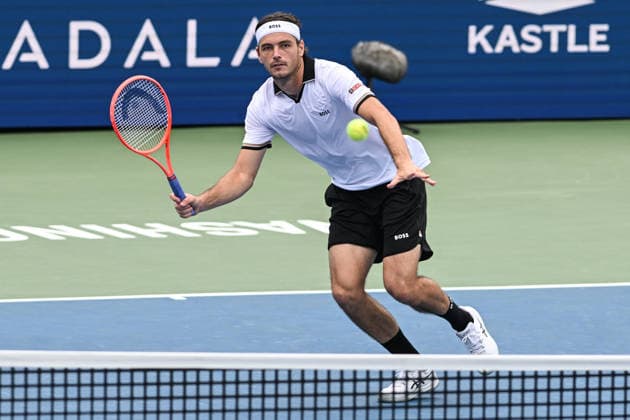 July 29, 2026, Washington, D.C, U.S: TAYLOR FRITZ hits a volley during his match against Kamil Majchrzak at the Rock Creek Tennis Center. Tennis 2026 - Mubadala Open  - ZUMAg196 20260729_zap_g196_047 Copyright: xKylexGustafsonx