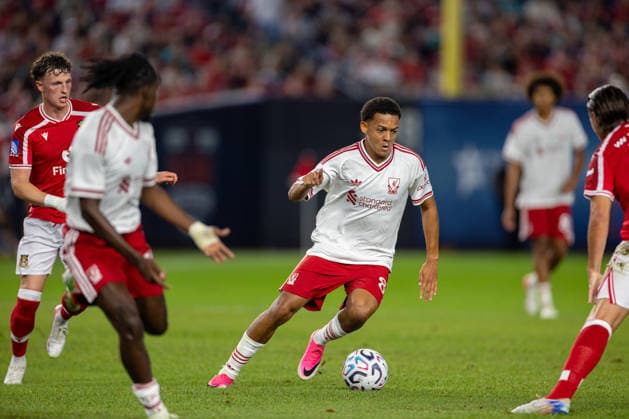 Football - Pre-Season - Liverpool FC v Wrexham AFC NEW YORK, USA - Wednesday, July 29, 2026: Liverpool s Josh Sonni-Lambie during a pre-season friendly match between Liverpool FC and Wrexham AFC at Yankee Stadium. (Photo by David Rawcliffe Propaganda) NEW YORK Yankee Stadium NEW YORK UNITED STATES OF AMERICA  Copyright: xDavidxRawcliffex P2026-07-29-Liverpool_Wrexham-115