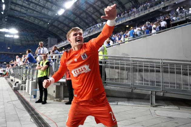 Lech Poznan V Aarhus GF - UEFA Champions League 2026 2027 Second Qualifying Round Second Leg Mads Christiansen during the UEFA Champions League 2026 2027 Second Qualifying Round Second Leg match between Lech Poznan and Aarhus GF at Enea Stadium in Poznan, Poland, on July 29, 2026. Poznan Poland  Copyright: xPiotrxMatusewiczx originalFilename:matusewicz-lechpozn260729_npYx2.jpg