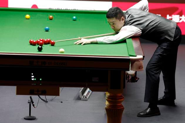 SHANGHAI, CHINA - JULY 29: Ding Junhui of China plays a shot in the second round match against Zhao Xintong of China on Day 3 of the 2026 Snooker Shanghai Masters at Luwan Gymnasium on July 29, 2026 in Shanghai, China.  Copyright: xChinaxNewsxServicex 111657209182
