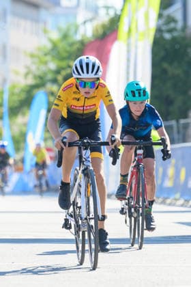 wels, austria, 29 july 2026, bicycle race welser innenstadtkriterium, kid s race *** Wels, Österreich, 29. Juli 2026, Radrennen Welser Innenstadtkriterium , Kinderrennen Copyright: xx